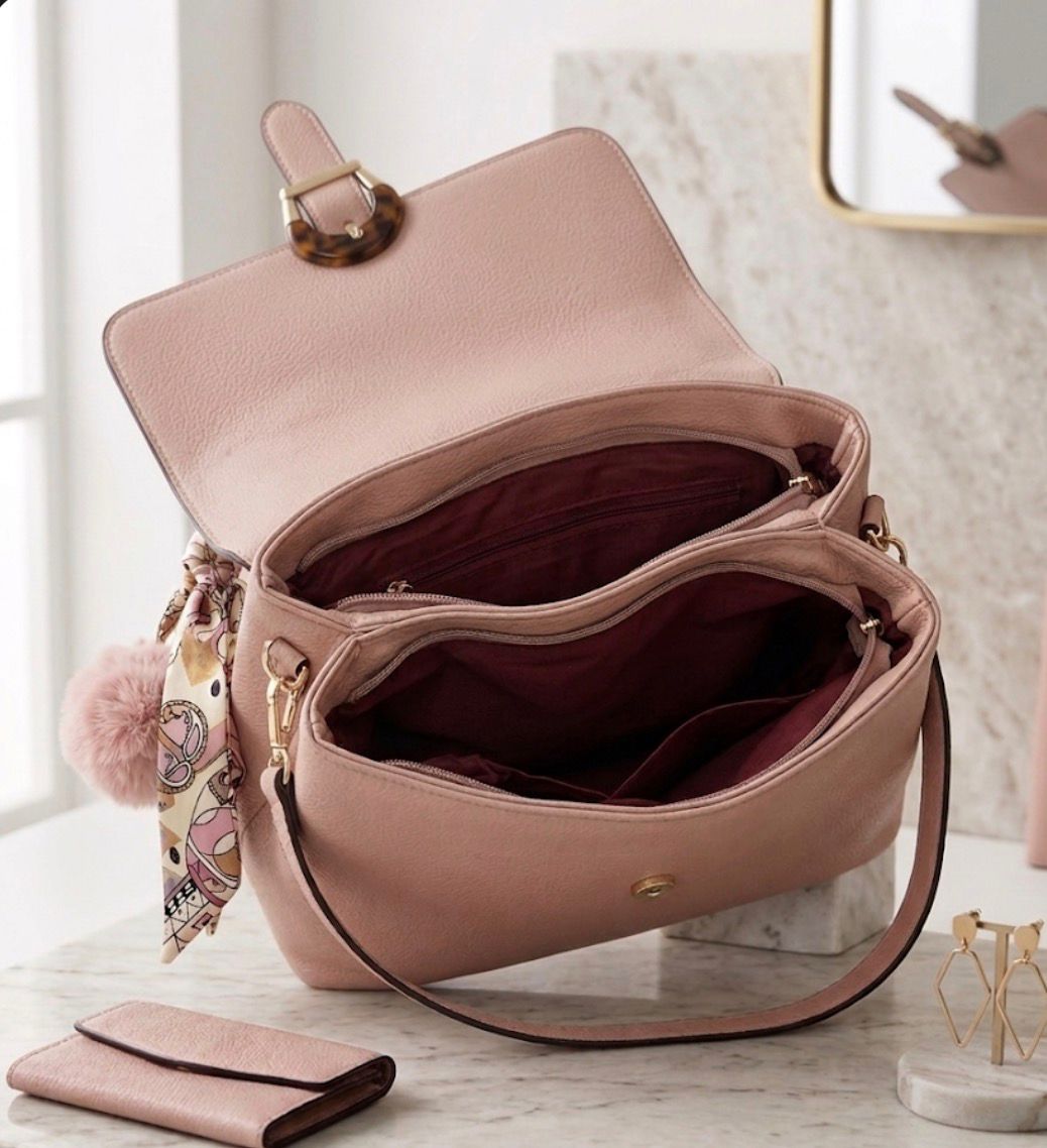 Bolsa de Mão Elegante Rosa