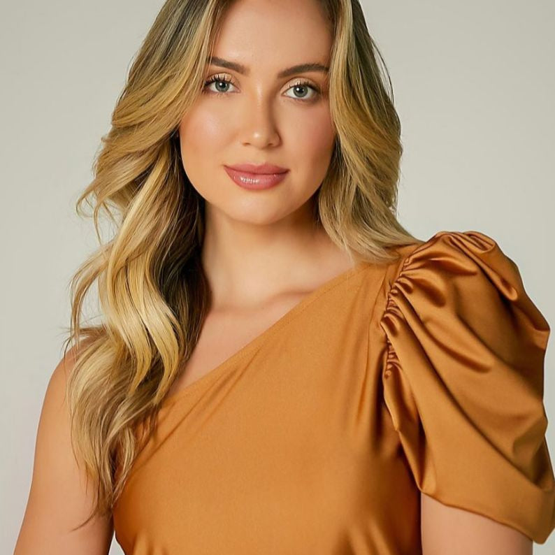 Vestido Dourado Sabrina