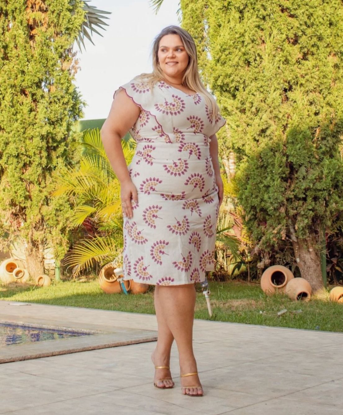 Vestido Linho Bordado Lavínia
