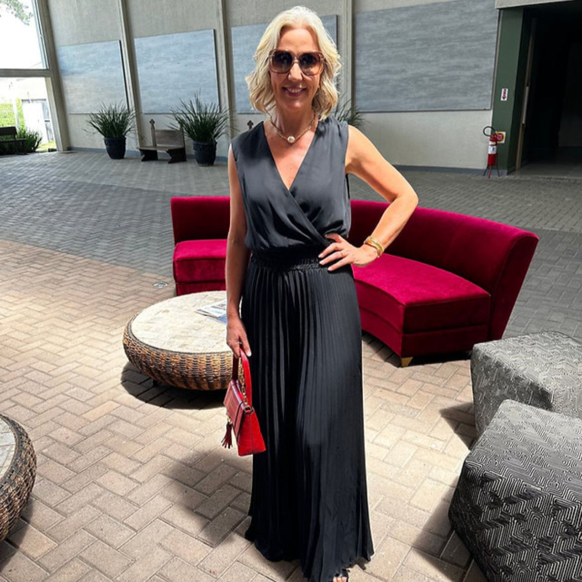 Vestido Plissado Amélia