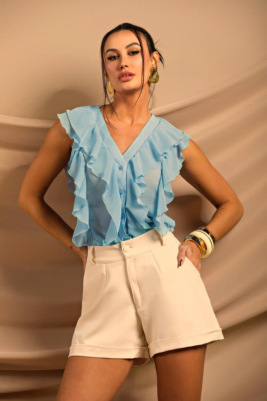 Camisa babado Musseline