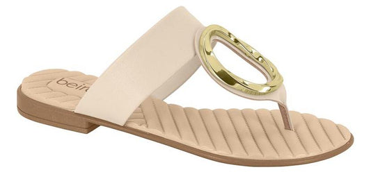 Sandália Beira Rio Creme
