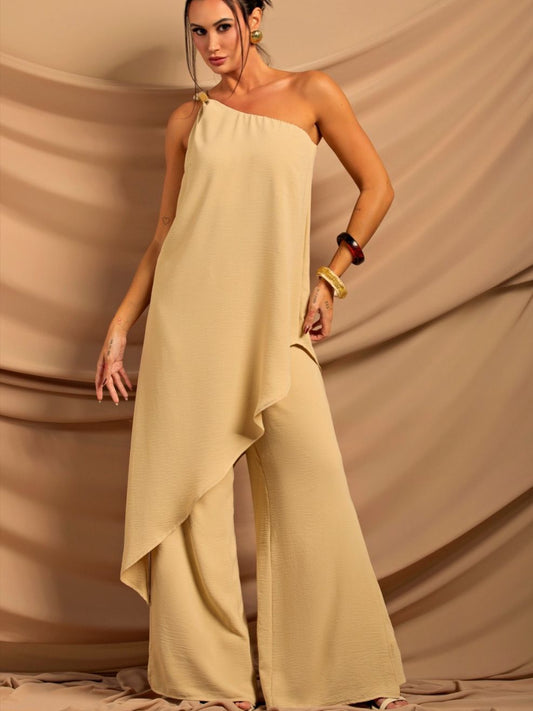 Calça Pantalona em Crepe