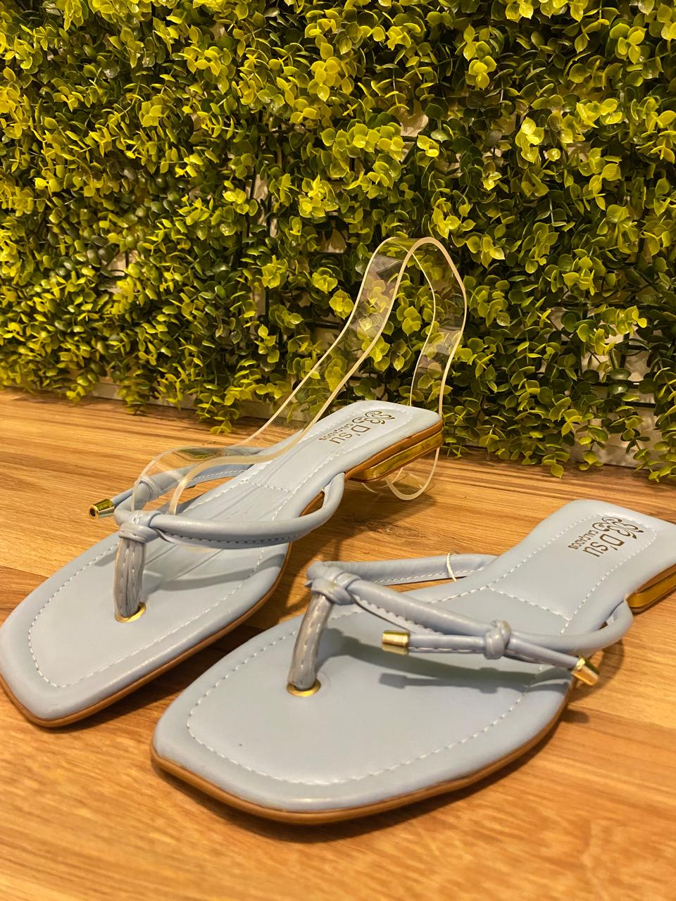 Rasteirinha Chic Azul Serenity