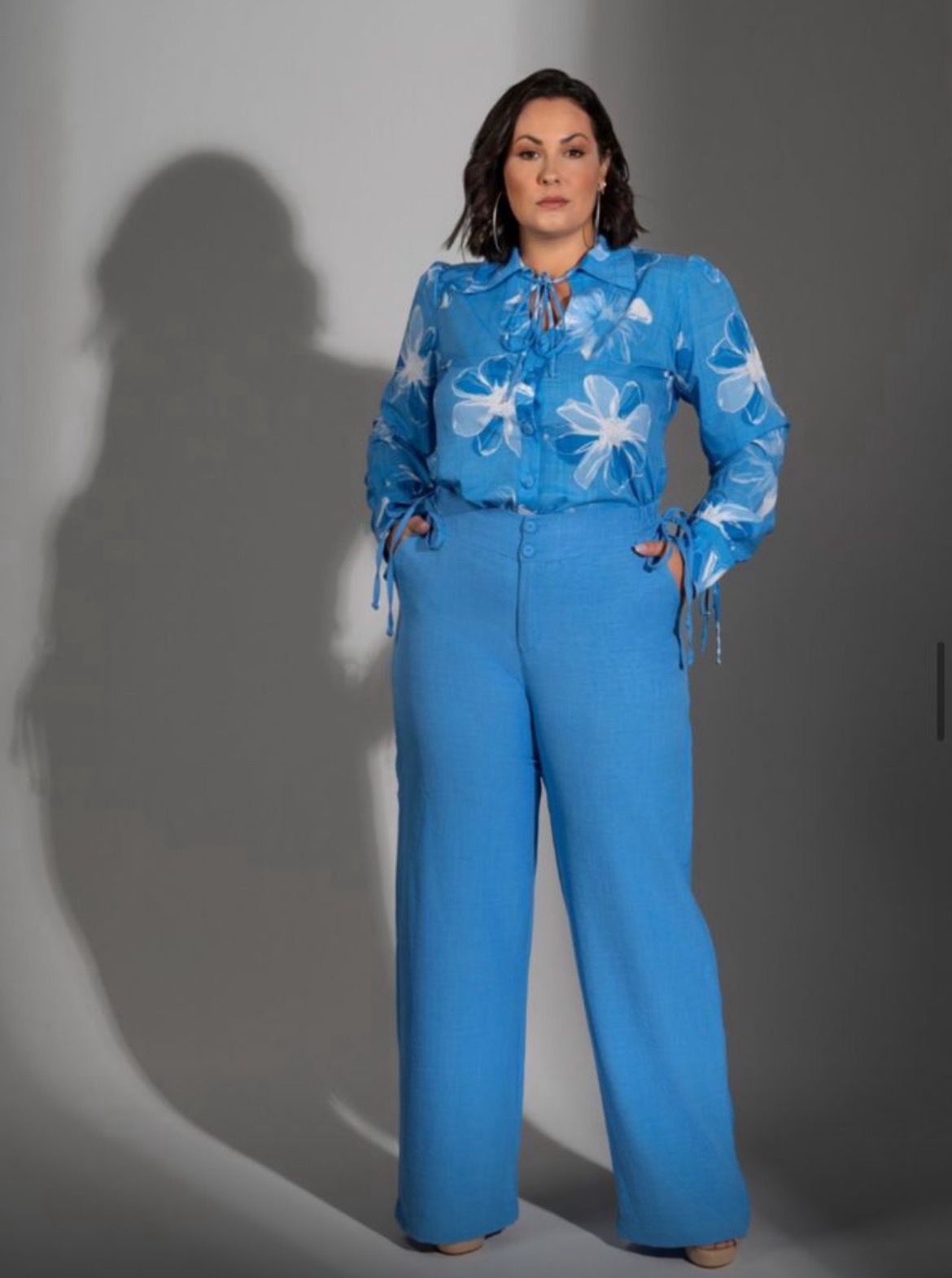 Calça Azul com elástico